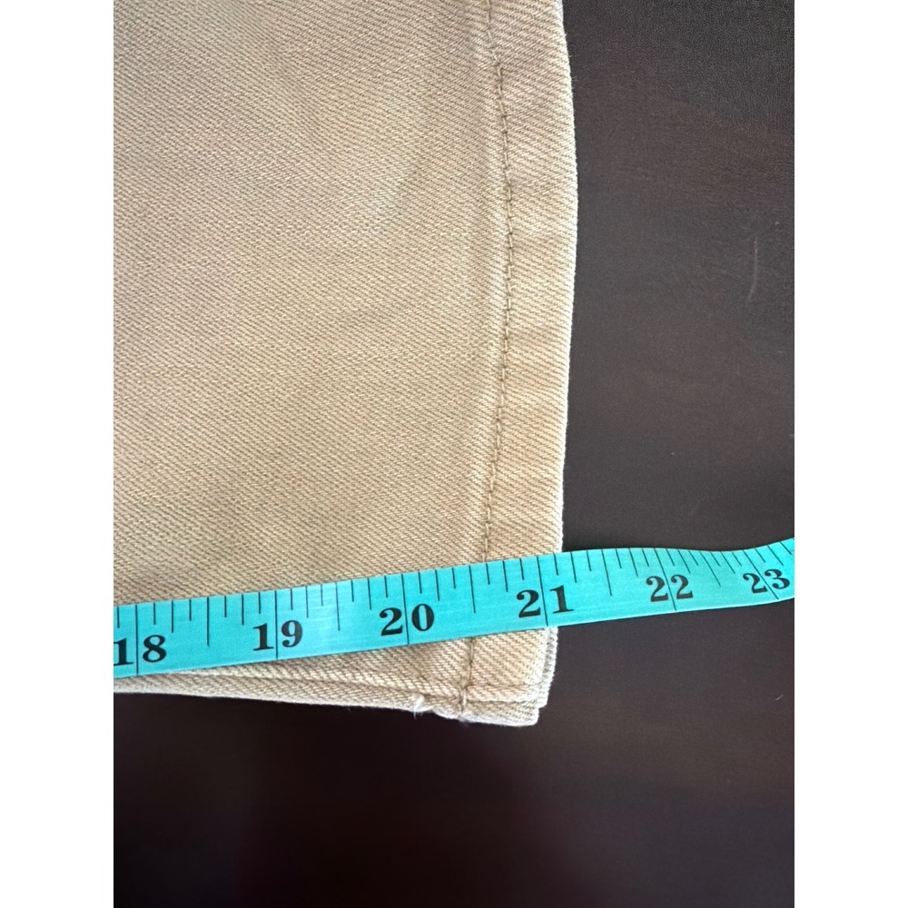 Judy‎ Blue Womens 11/30 Cropped Jeans Tan Khaki Excellent Garment Dyed Stretch - Picture 7 of 10